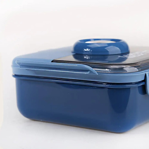 Taper Hermetico Antiderrame Vianda Lunchera Azul 1000ml