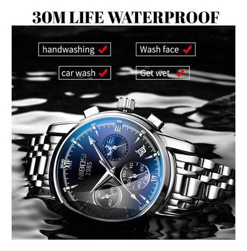 Relojes De Pulsera Nibosi 2516 Con Calendario Cronógrafo