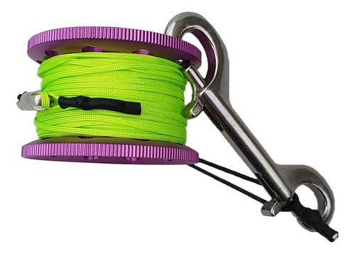 2pcs Carrete De De Buceo Con Clips De Doble Extremo 15 M