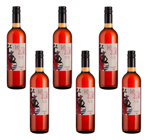 Vino X6 Pizzorno La Fiesta Sur Merlot Rosé 2019 750ml Febo