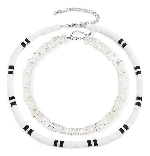 Roe Dolph Collar De Concha De Puka Para Hombres, 2 Piezas De