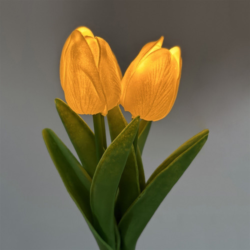 Luz Nocturna Decorativa De Tulipán De Flores Artificiales