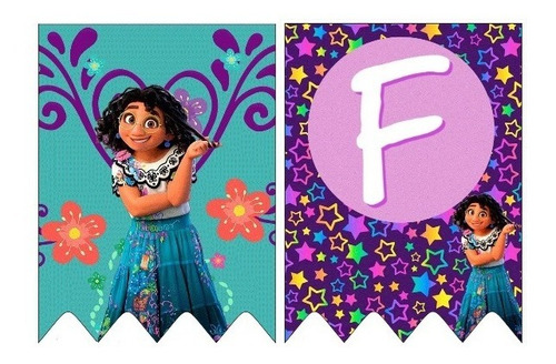 Banderin Guirnalda Feliz Cumple Encanto Mirabel Disney