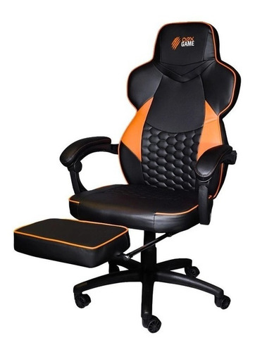 Cadeira Gamer Oex Gc301 Reclinável 120kg Preto E Laranja Cor Preto/Laranja