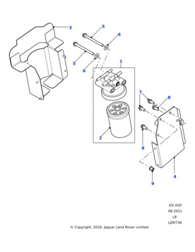 Suporte Do Filtro De Combustível Da Defender 2007-2016