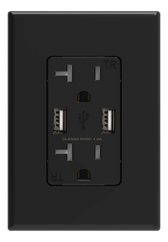 Elegrp Usb Dual Cargador En Salida De Pared Chip Inteligente