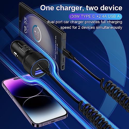 Cargador De Coche Para Android Samsung A14 (5g) S23 S23 Ultr