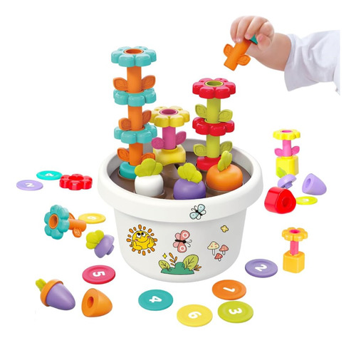 Juego De Juguetes Montessori Para Jardín De Flores, Juguetes