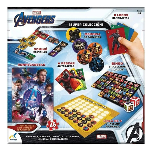 Avengers Juego De Mesa 7 Domino Bingo Memoria Rompecabezas