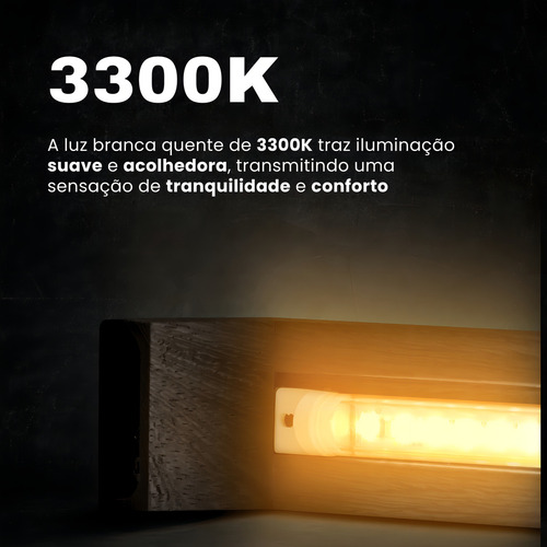 Arandela Led Luminária Linear Slim Alto Padrão Parede Muro Sol Chuva IP65 220V Luz Quente