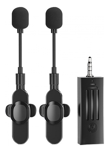 Lavalier Lapel Mic Micrófono De Solapa Inalámbrico 2 En 1