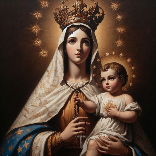 Obra De Arte Digital Virgen Del Carmen V2c 50x50cm Única