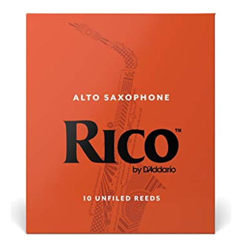 Cañas D'addario Rico Para Saxo Alto, Fuerza 2.5, Paquete De 