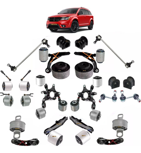 Kit 22 Buchas + 4 Bieletas Diant/ Traseira Dodgejourney 09