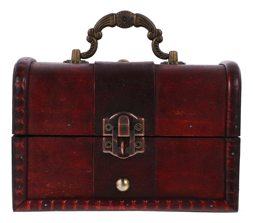 . Cofre Del Tesoro Antiguo, Caja De Recuerdos De Madera,