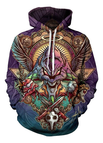 A Hombres Eva Evangelion 3d Cosplay Sudadera Con Capucha Con