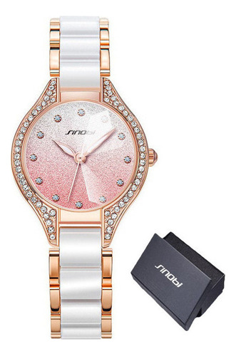 Relojes De Cuarzo Con Diamantes Sinobi S9850 For Mujer