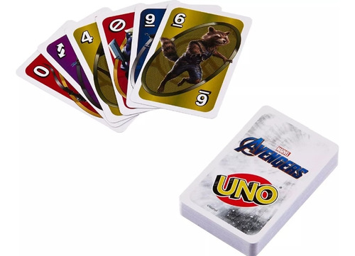 Juego Uno De Cartas De Mesa Avengers Car Game