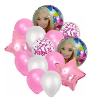 Comprar Set 14 Globos Látex Confeti Metálicos Estrella Y Redondos