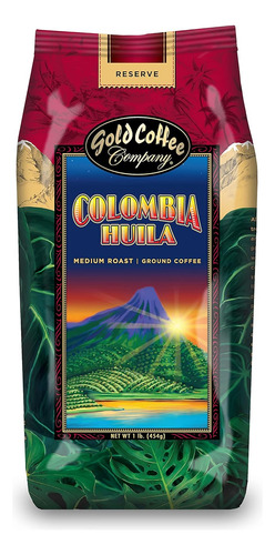 Gold Coffee Colombia Huila: Café Molido De Tostado Medio, Bo