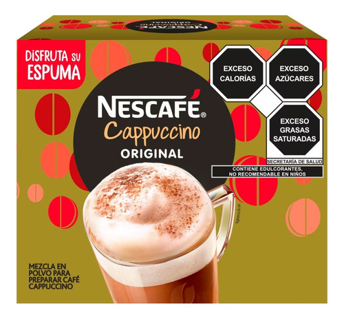 Nescafe Cappuccino En Polvo Original 24 Sobres De 20g C/u