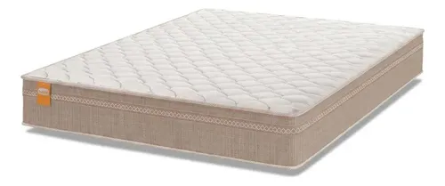 Colchão Casal Molas Qatar 138x188x22cm Bege/branco Inducol Cor Bege