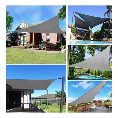 Toldo Vela Triangular 3x3x3 Mts Incluye Kit De Instalación