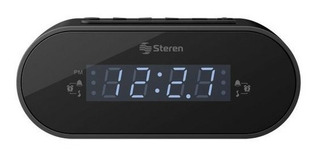 Radio Reloj Despertador Digital Fm Steren Color Negro