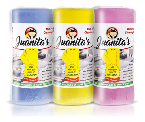 Juanita's - Toallas De Papel Reutilizables Con 25 Panos De C