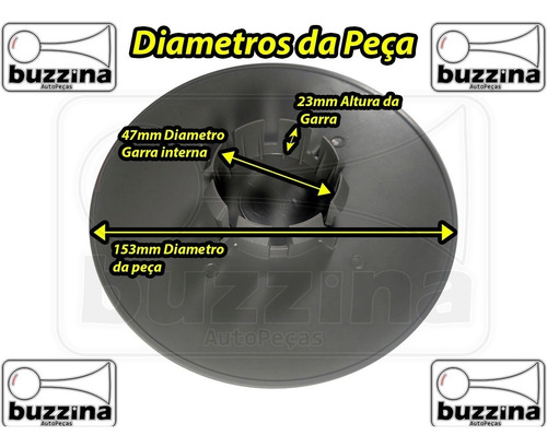 Imagem 5 de 9 de Jogo 4 Carlota Miolo Centro Roda Orbital Prata Vw