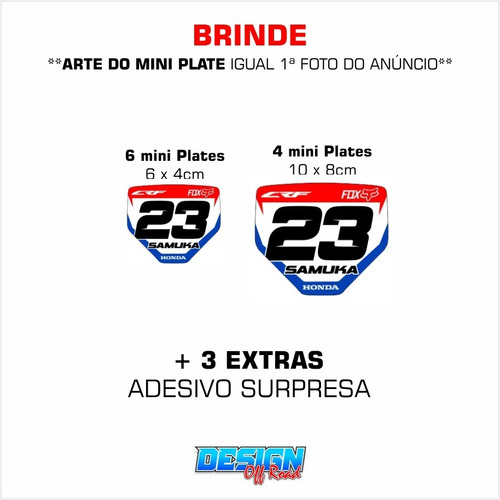 Kit Gráfico Adesivo Honda Racing 2022 Crf 250 450 0.20mm
