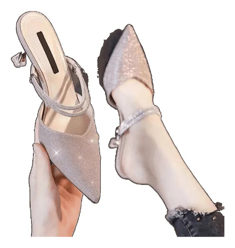 Sandalias De Tacón Alto Para Mujer, Zapatos De Playa Con Tac