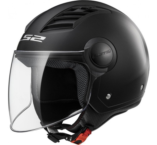 Casco Ls2 562 Airflow Abierto Negro Mate Calle Moto Dompa 