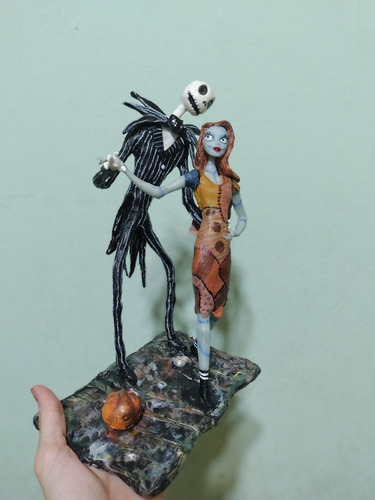 El Extraño Mundo De Jack Y Sally Adorno De Torta Porcelana