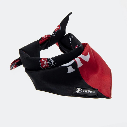 Bandana Flamengo Para Cães E Gatos Tamanhos P/ M/ G Cor Preto E Vermelho
