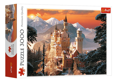 Rompecabezas Trefl Wintry Neuschwanstein Castle, Germany 33025 de 3000 piezas