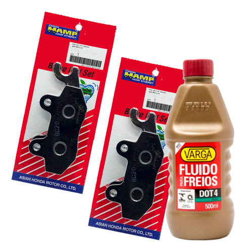 Kit Jg Pastilha Freio Kawasaki Z300 Nissin+fluido Freio Dot4