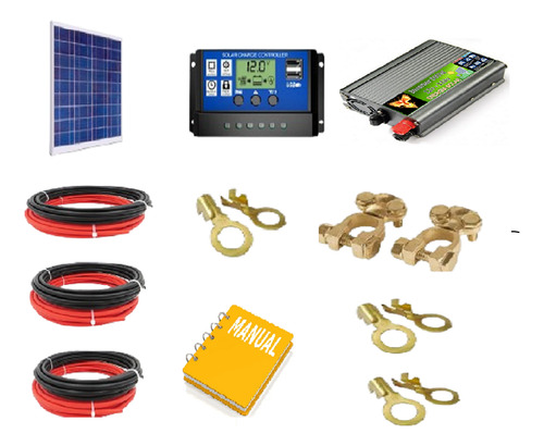 Super Kit Energia Solar 80w Starlink Internet C Tomada Eletr