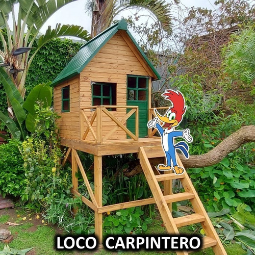 Imagen 7 de 7 de Casita Alta De Madera Infantil Día Del Niño Navidad Reyes