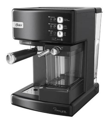 Imagen 2 de 2 de Cafetera Oster PrimaLatte BVSTEM6603 automática negra metálico para cápsulas monodosis y expreso 220V