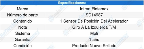 Sensor Acelerador Tps Jetta A3 2.0l L4 93/97 Intran
