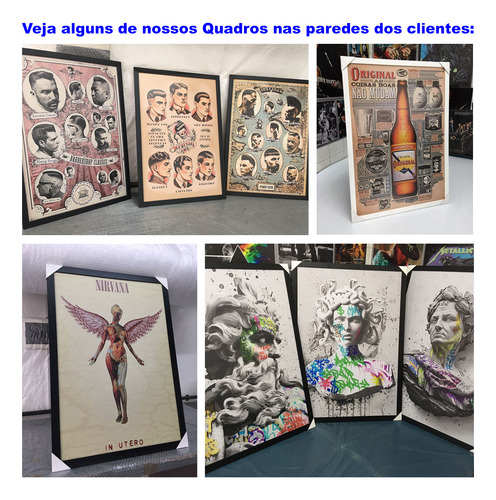 Quadro Audioslave Chris Cornel Tom Morello Com Moldura A2 C