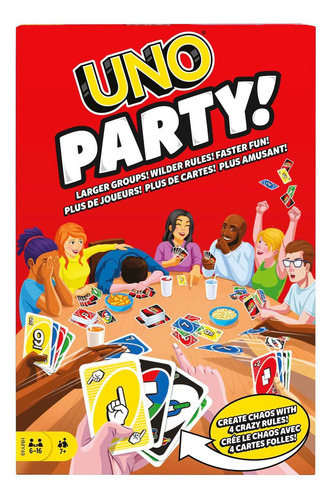 Uno Party, Juego De Cartas, Juego De Mesa Familiar, 7+ Años