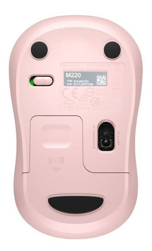 Imagen 4 de 4 de Mouse Inalámbrico Silencioso Logitech M220 Rosado