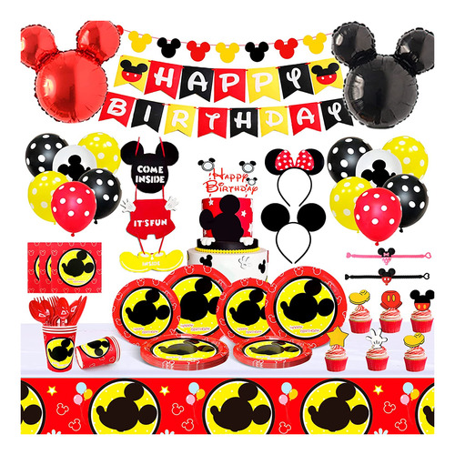 Suministros De Fiesta De Cumpleaños De Mickey Mouse, 1...