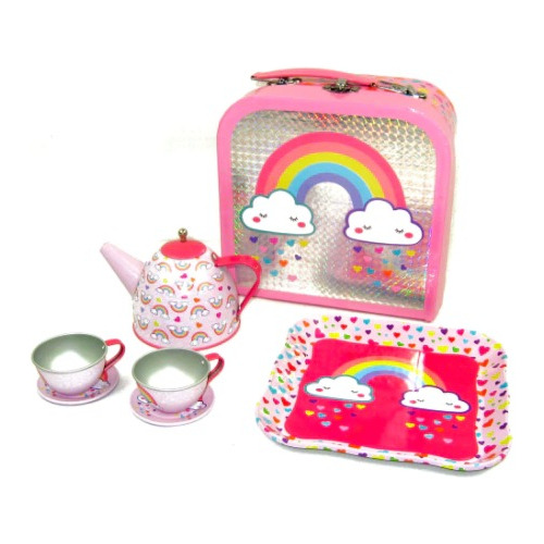 Juego De Set De Té De Aluminio Infantil Arcoíris