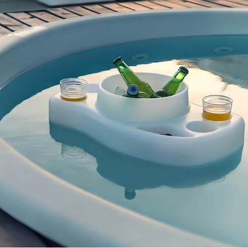 Bar Flutuante Piscina Termico Aquabar Mesa Para Piscina Cor Branco
