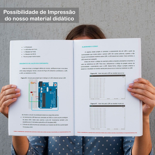 Imagem 3 de 5 de Kit Iniciante Robótica Para Arduino Com Tutorial +de 100 Pcs