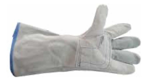 Guantes De Carnaza Largo Para Soldador Forrado 16