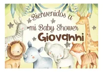Comprar Kit Imprimible Animalitos De La Jungla Mod.4 Baby Shower